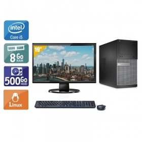 Dell Optiplex 390 Tower i5 avec Écran 19 pouces 8Go RAM 500Go HDD Linux