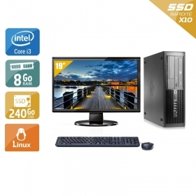 HP Compaq Pro 4300 SFF i3 avec Écran 19 pouces 8Go RAM 240Go SSD Linux