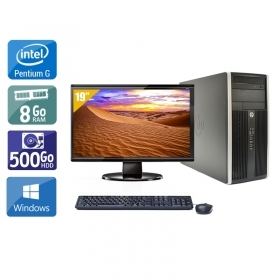 HP Compaq Pro 6200 Tower Pentium G Dual Core avec Écran 19 pouces 8Go RAM 500Go HDD Windows 10