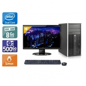 HP Compaq Pro 6000 Tower Dual Core avec Écran 19 pouces 8Go RAM 500Go HDD Linux