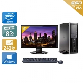 HP Compaq Pro 6300 SFF Celeron Dual Core avec Écran 19 pouces 8Go RAM 240Go SSD Windows 10