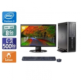 HP Compaq Pro 6300 SFF Pentium G Dual Core avec Écran 19 pouces 8Go RAM 500Go HDD Linux