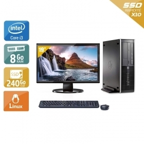 HP Compaq Pro 6300 SFF i3 avec Écran 19 pouces 8Go RAM 240Go SSD Linux