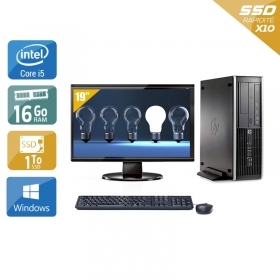 HP Compaq Pro 6300 SFF i5 avec Écran 19 pouces 16Go RAM 1To SSD Windows 10