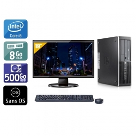 HP Compaq Elite 8100 SFF i5 avec Écran 19 pouces 8Go RAM 500Go HDD Sans OS