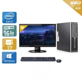 HP Compaq Elite 8200 SFF i7 avec Écran 19 pouces 16Go RAM 1To SSD Windows 10
