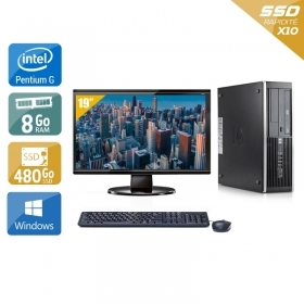 HP Compaq Elite 8100 SFF Pentium G Dual Core avec Écran 19 pouces 8Go RAM 480Go SSD Windows 10