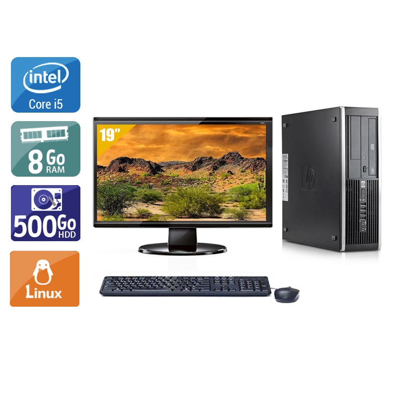 HP Compaq Elite 8300 SFF i5 + Écran - 19'' 8Go RAM 500Go HDD Linux  Bon étatOccasion certifiée reconditionnée Bon état -  reconditionné disponible sur Kiatoo