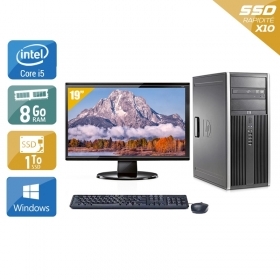 HP Compaq Elite 8300 Tower i5 avec Écran 19 pouces 8Go RAM 1To SSD Windows 10