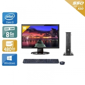 HP Compaq Elite 8300 USDT i3 avec Écran 19 pouces 8Go RAM 480Go SSD Windows 10