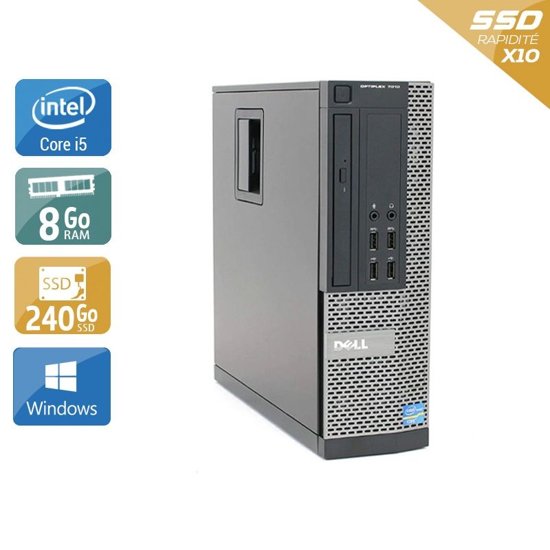Dell Optiplex 7010 SFF i5 8Go RAM 240Go SSD Windows 10