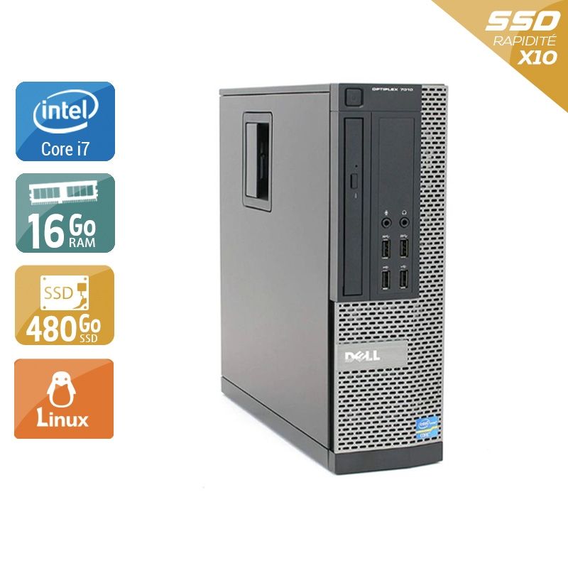 Dell Optiplex 7010 SFF i7 16Go RAM 480Go SSD Linux