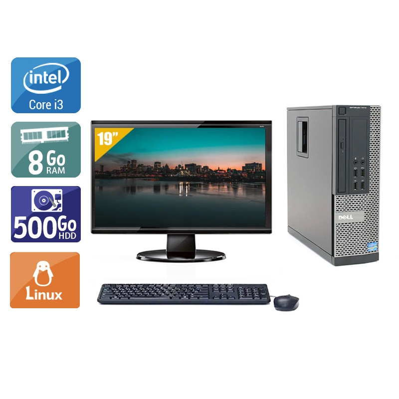 Dell Optiplex 7010 SFF i3 + Écran - 19'' 8Go RAM 500Go HDD Linux  Bon étatOccasion certifiée reconditionnée Bon état -  reconditionné disponible sur Kiatoo