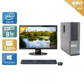 Dell Optiplex 7010 SFF i5 avec Écran 19 pouces 8Go RAM 240Go SSD Windows 10