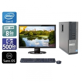 Dell Optiplex 7010 SFF i5 avec Écran 19 pouces 8Go RAM 500Go HDD Sans OS