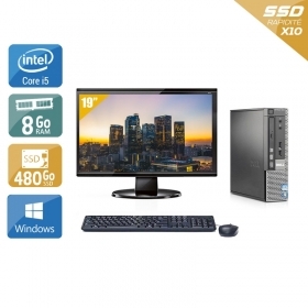 Dell Optiplex 7010 USDT i5 avec Écran 19 pouces 8Go RAM 480Go SSD Windows 10
