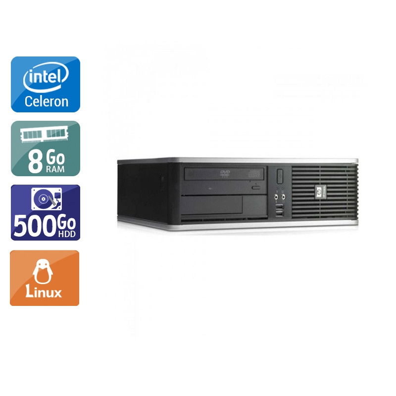 HP Compaq dc7800 SFF Celeron Dual Core - 8Go RAM 500Go HDD Linux  État correctOccasion certifiée reconditionnée Bon état -  reconditionné disponible sur Kiatoo