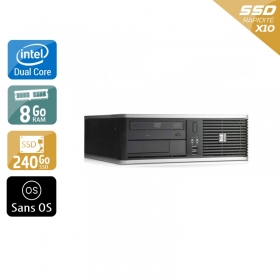 HP Compaq dc7800 SFF Dual Core 8Go RAM 240Go SSD Sans OS