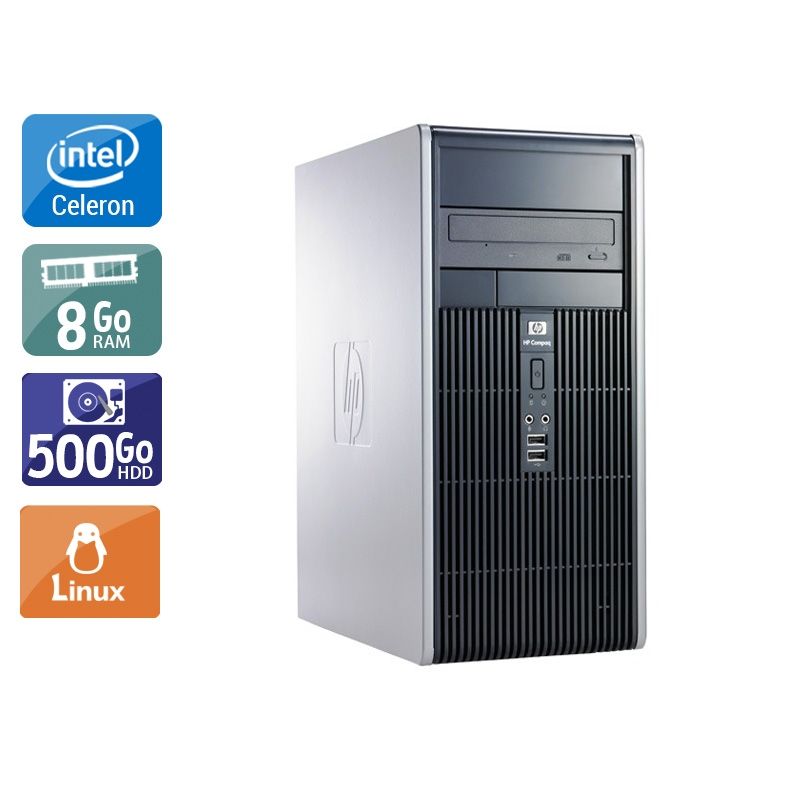 HP Compaq dc7900 Tower Celeron Dual Core 8Go RAM 500Go HDD Linux