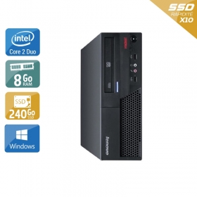 Lenovo ThinkCentre M58 SFF Core 2 Duo 8Go RAM 240Go SSD Windows 10
