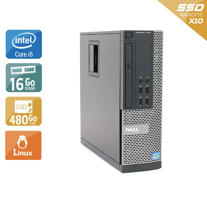 Dell Optiplex 7020 SFF i5 - 16Go RAM 480Go SSD Linux  Bon étatOccasion certifiée reconditionnée Bon état -  reconditionné disponible sur Kiatoo