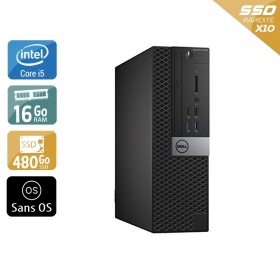 Dell Optiplex 7040 SFF i5 Gen 6 16Go RAM 480Go SSD Sans OS