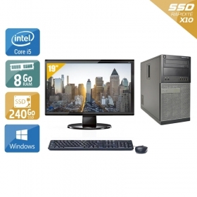 Dell Optiplex 7020 Tower i5 avec Écran 19 pouces 8Go RAM 240Go SSD Windows 10
