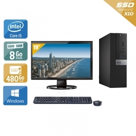 Dell Optiplex 7040 SFF i5 Gen 6 avec Écran 19 pouces 8Go RAM 480Go SSD Windows 10