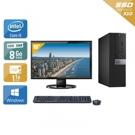 Dell Optiplex 7040 SFF i5 Gen 6 avec Écran 19 pouces 8Go RAM 1To SSD Windows 10