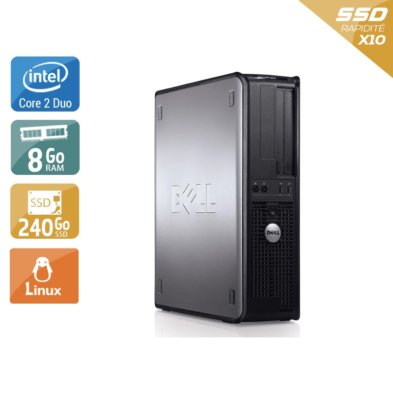 Dell Optiplex 780 Desktop Core 2 Duo - 8Go RAM 240Go SSD Linux  Bon étatOccasion certifiée reconditionnée Bon état -  reconditionné disponible sur Kiatoo