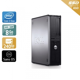 Dell Optiplex 780 Desktop Core 2 Duo 8Go RAM 240Go SSD Sans OS