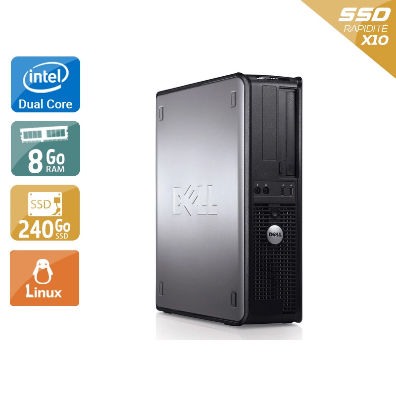 Dell Optiplex 780 Desktop Dual Core - 8Go RAM 240Go SSD Linux  État correctOccasion certifiée reconditionnée Bon état -  reconditionné disponible sur Kiatoo