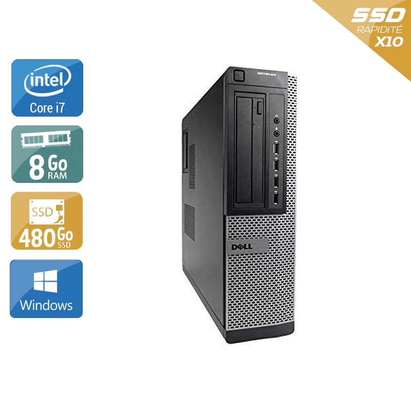 Dell Optiplex 790 Desktop i7 8Go RAM 480Go SSD Windows 10