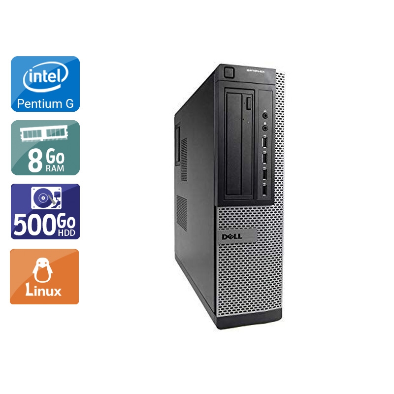Dell Optiplex 790 Desktop Pentium G Dual Core 8Go RAM 500Go HDD Linux