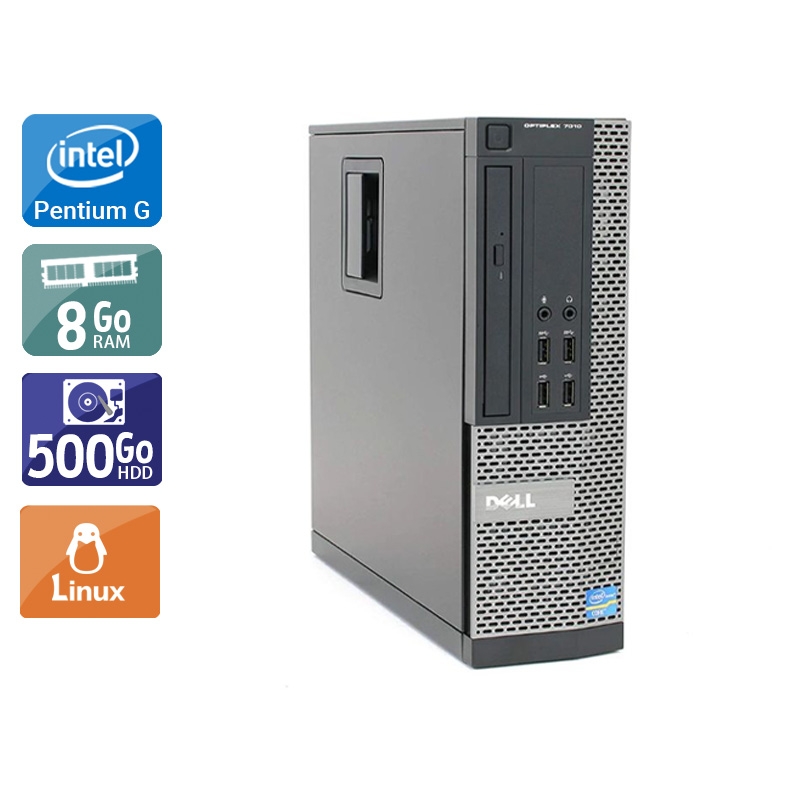 Dell Optiplex 790 SFF Pentium G Dual Core 8Go RAM 500Go HDD Linux