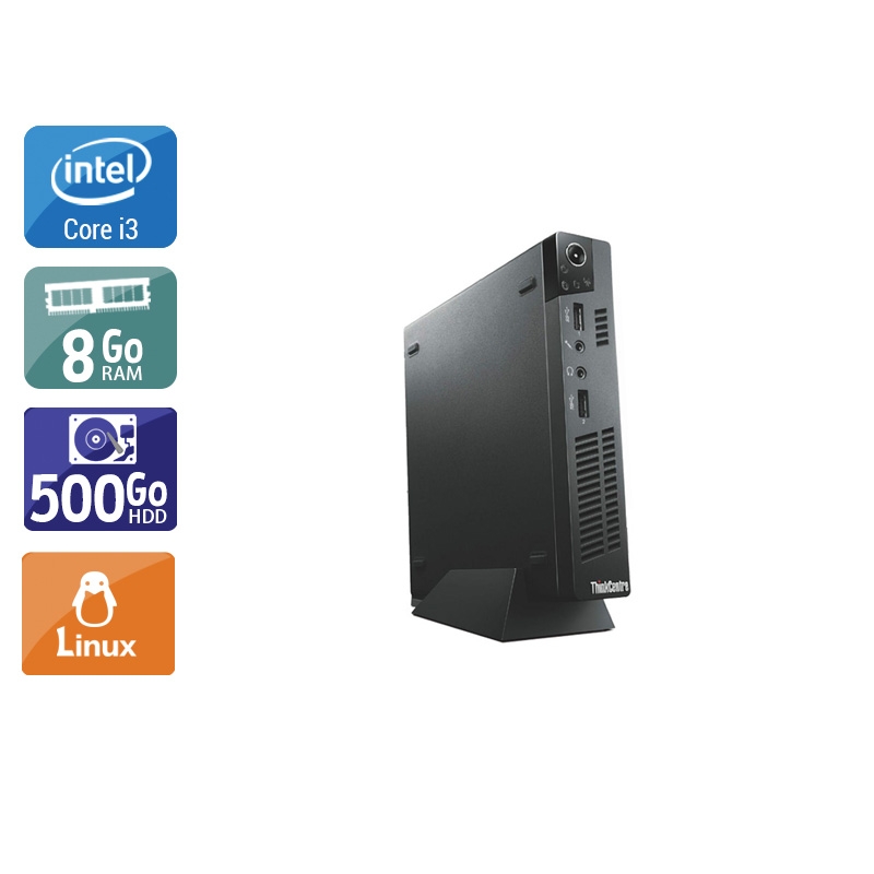 Lenovo ThinkCentre M72E Tiny i3 8Go RAM 500Go HDD Linux