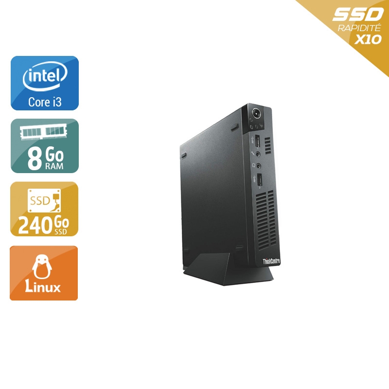 Acheter Lenovo ThinkCentre M72E Tiny i3 - 8Go RAM 240Go SSD Linux Bon étatOccasion certifiée reconditionnée Bon état - 190,83 € Lenovo ThinkCentre M72E Tiny i3 - 8Go RAM 240Go SSD Linux Bon étatOccasion certifiée reconditionnée Bon état - reconditionné disponible sur Kiatoo