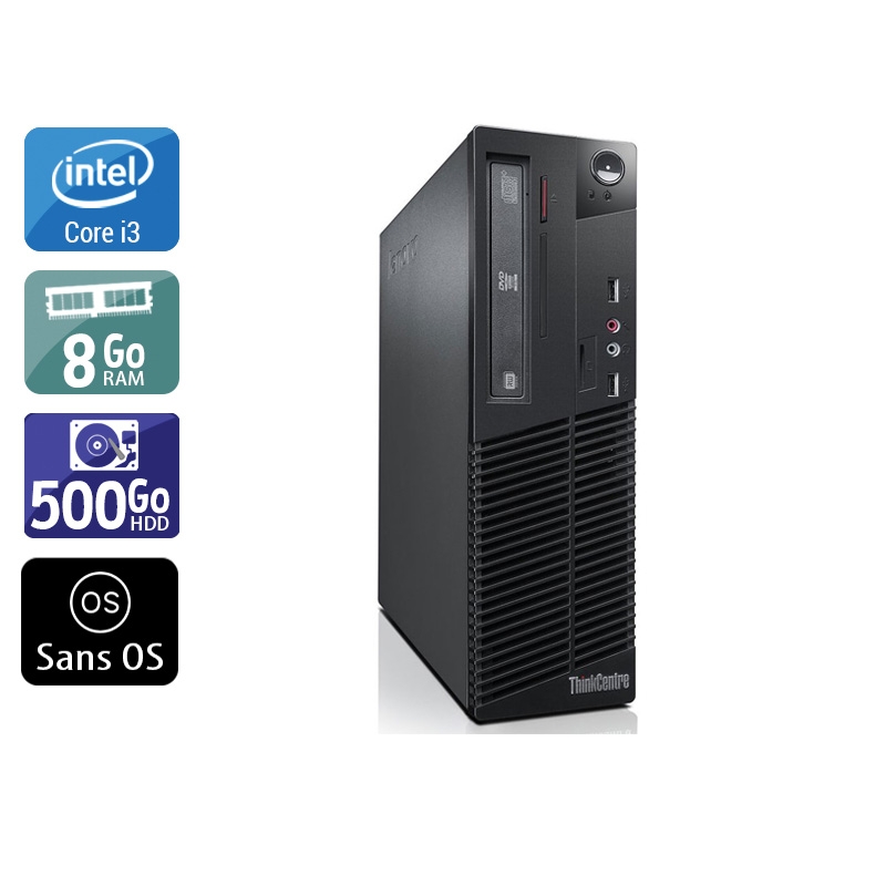 Lenovo ThinkCentre M73 SFF i3 8Go RAM 500Go HDD Sans OS