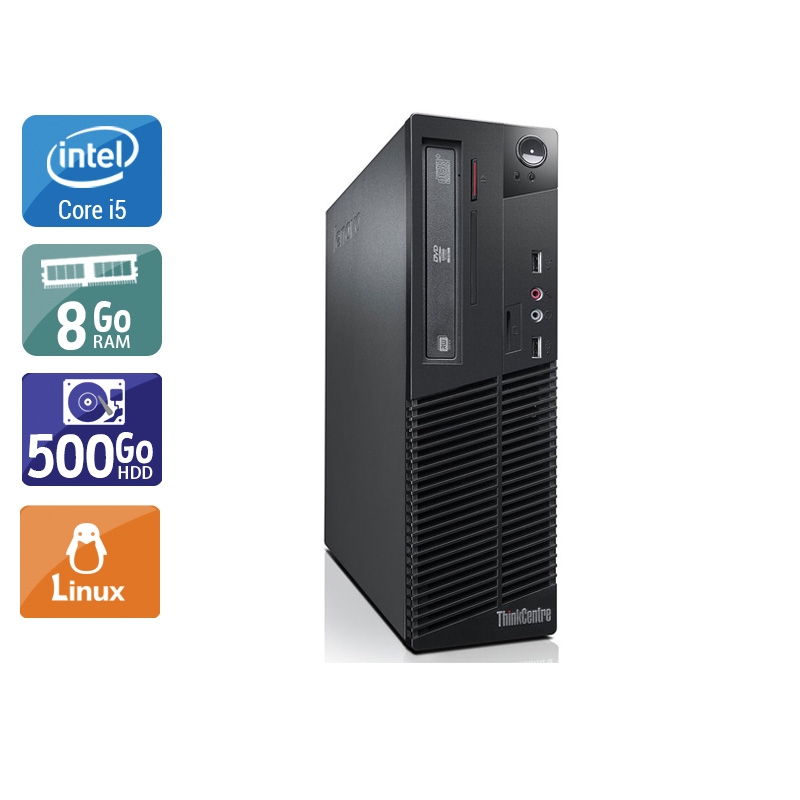 Lenovo ThinkCentre M73 SFF i5 8Go RAM 500Go HDD Linux