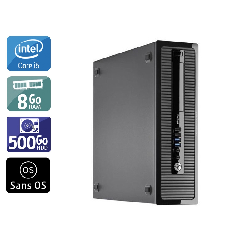 HP ProDesk 400 G1 SFF i5 8Go RAM 500Go HDD Sans OS