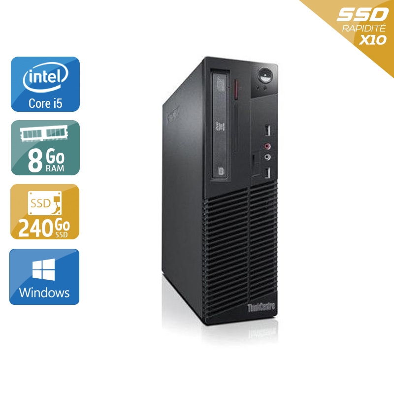 Lenovo ThinkCentre M71 SFF i5 8Go RAM 240Go SSD Windows 10