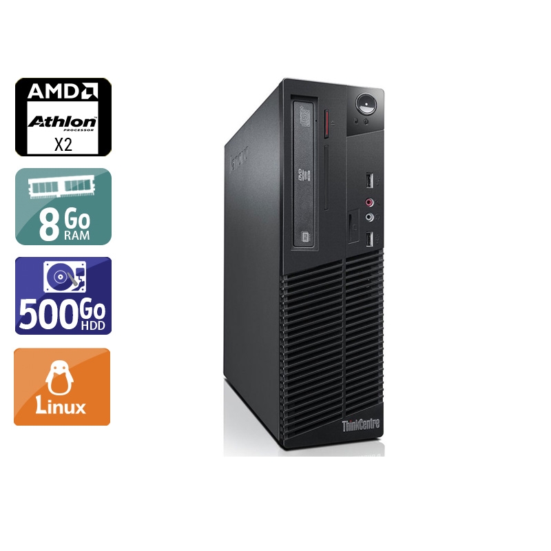 Lenovo ThinkCentre M77 SFF AMD Athlon Dual Core - 8Go RAM 500Go HDD Linux  Bon étatOccasion certifiée reconditionnée Bon état -  reconditionné disponible sur Kiatoo