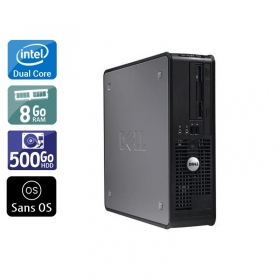 Dell Optiplex 760 SFF Dual Core 8Go RAM 500Go HDD Sans OS