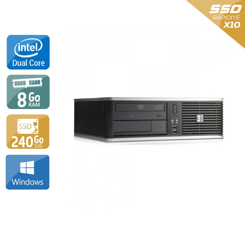 Acheter HP Compaq dc7900 SFF Dual Core - 8Go RAM 240Go SSD Windows 10 État correctOccasion certifiée reconditionnée Bon état - 165,83 € HP Compaq dc7900 SFF Dual Core - 8Go RAM 240Go SSD Windows 10 État correctOccasion certifiée reconditionnée Bon état - reconditionné disponible sur Kiatoo