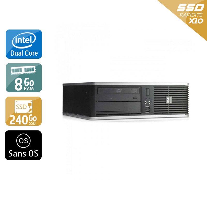 Acheter HP Compaq dc7900 SFF Dual Core - 8Go RAM 240Go SSD Sans OS État correctOccasion certifiée reconditionnée Bon état - 165,83 € HP Compaq dc7900 SFF Dual Core - 8Go RAM 240Go SSD Sans OS État correctOccasion certifiée reconditionnée Bon état - reconditionné disponible sur Kiatoo