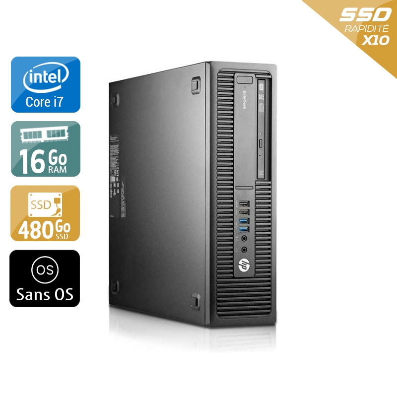 Acheter HP EliteDesk 800 G1 SFF i7 - 16Go RAM 480Go SSD Sans OS Bon étatOccasion certifiée reconditionnée Bon état - 265,83 € HP EliteDesk 800 G1 SFF i7 - 16Go RAM 480Go SSD Sans OS Bon étatOccasion certifiée reconditionnée Bon état - reconditionné disponible sur Kiatoo