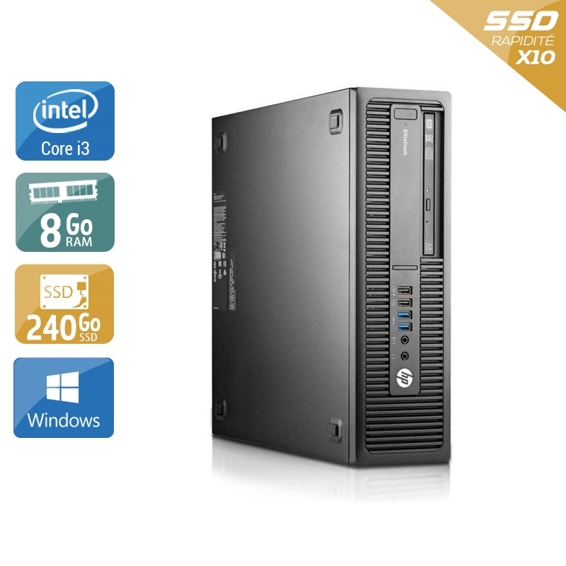 HP EliteDesk 800 G2 SFF i3 Gen 6 - 8Go RAM 240Go SSD Windows 10  Bon étatOccasion certifiée reconditionnée Bon état -  reconditionné disponible sur Kiatoo