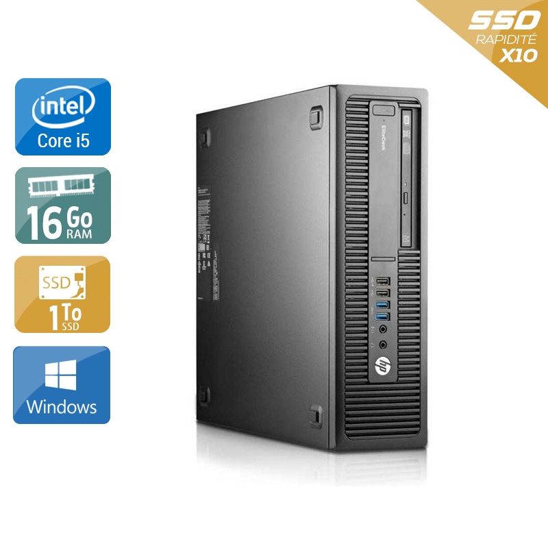 HP EliteDesk 800 G2 SFF i5 Gen 6 - 16Go RAM 1To SSD Windows 10  Bon étatOccasion certifiée reconditionnée Bon état -  reconditionné disponible sur Kiatoo