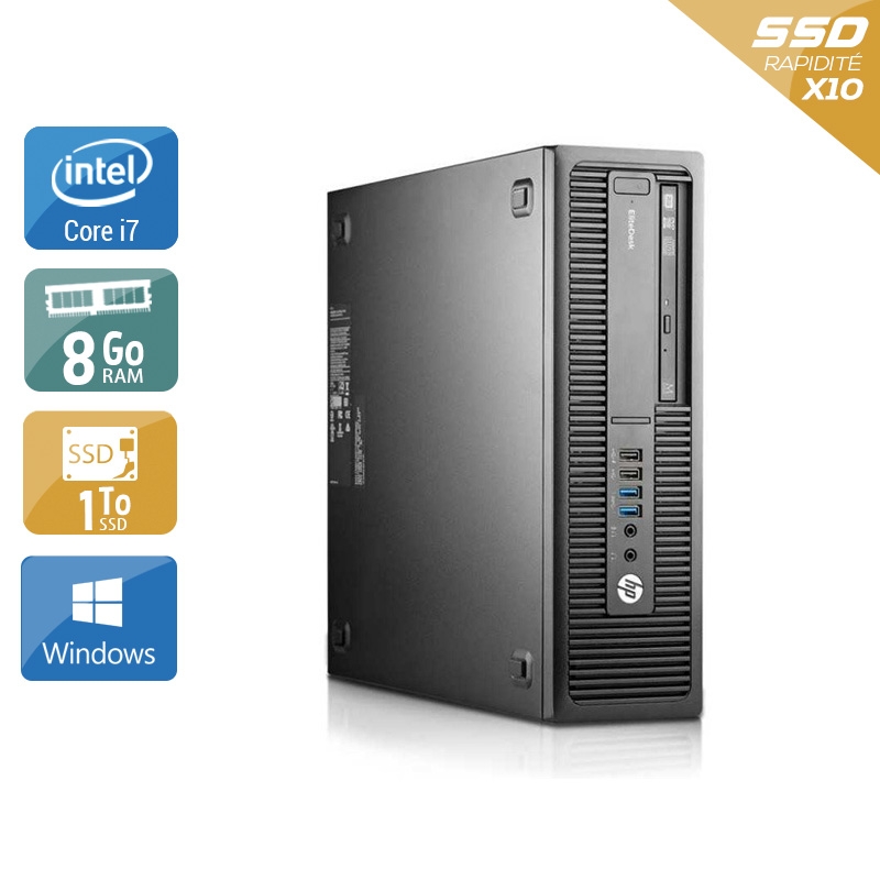HP EliteDesk 800 G2 SFF i7 Gen 6 8Go RAM 1To SSD Windows 10