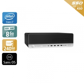 HP EliteDesk 800 G3 SFF i7 Gen 6 8Go RAM 240Go SSD Sans OS